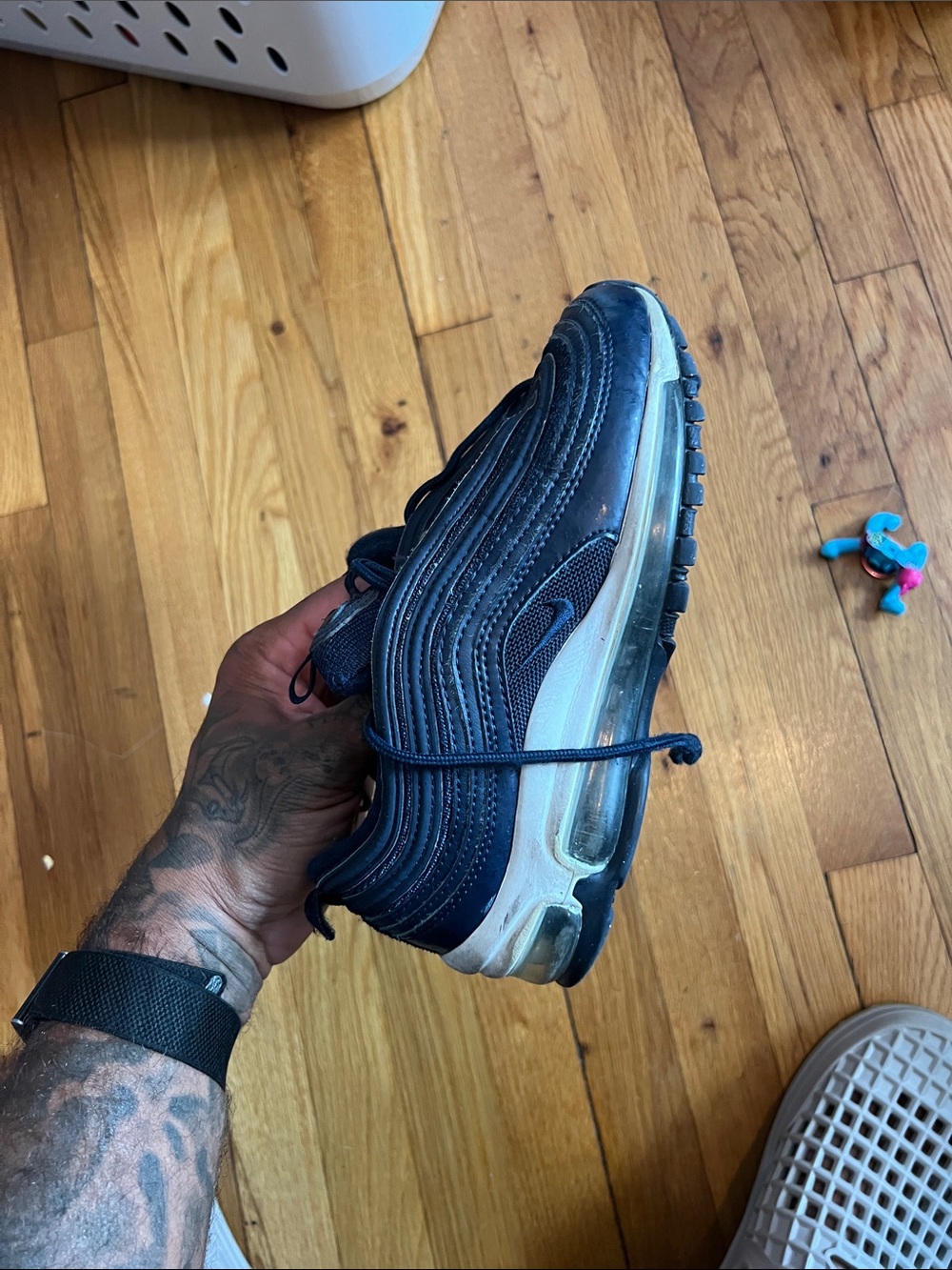 Nike youth obsidian Air Max 97 Low-Top Sneakers 4Y - Picture 6 of 8